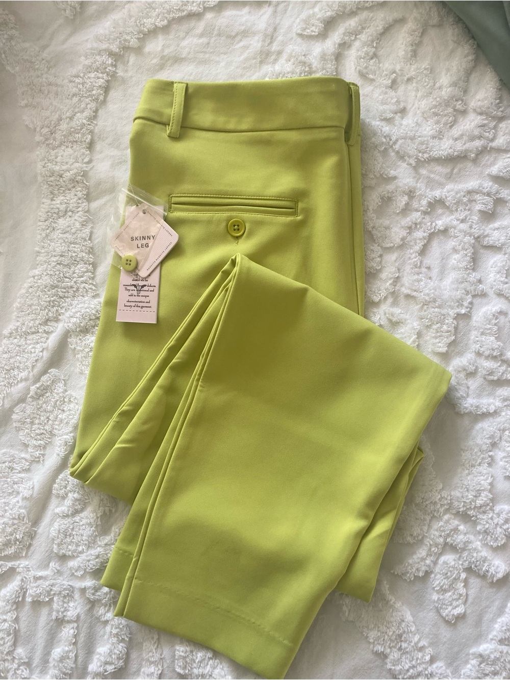 Nanette Lepore Neon Lime Tailored Pants